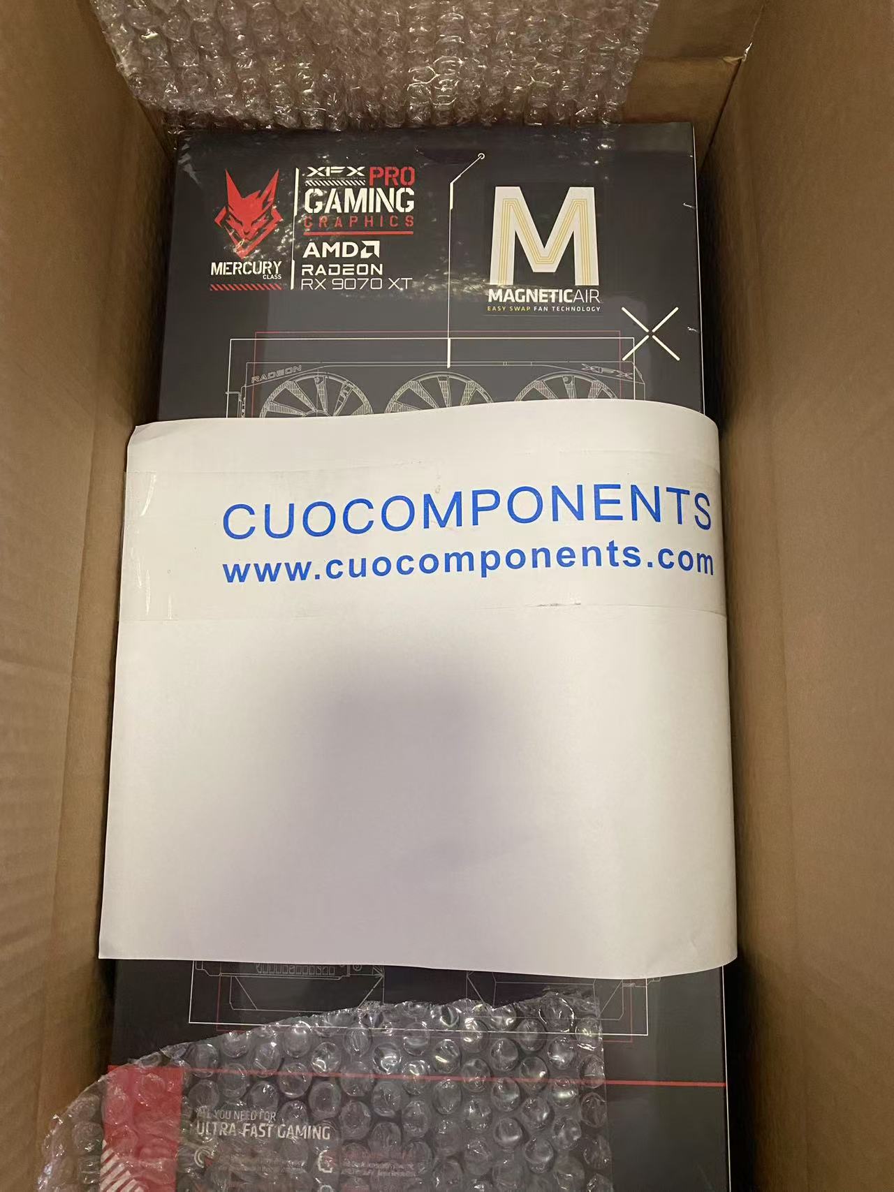 （XFX）AMD RADEON RX 9070 XT OC 16GB Mercury Black Magnetic Air-  New and original